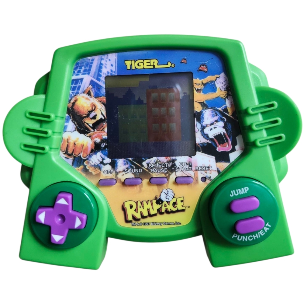 Vintage 1998 Tiger Electronics "Rampage" Handheld Video Game WORKING